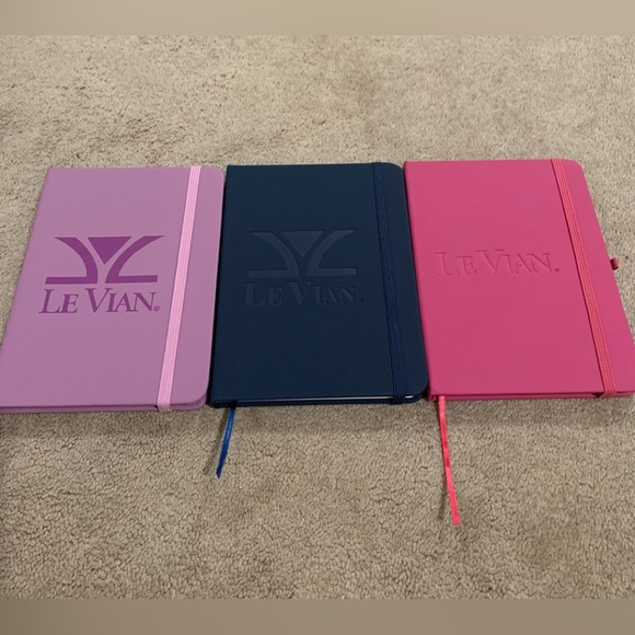 Set of 3 Authentic Collectible LeVian Notebooks (Small) - Purple Blue & Pink